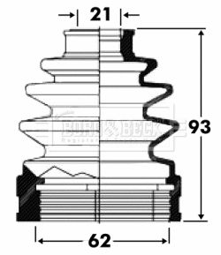 BORG & BECK Paljekumi, vetoakseli BCB2823